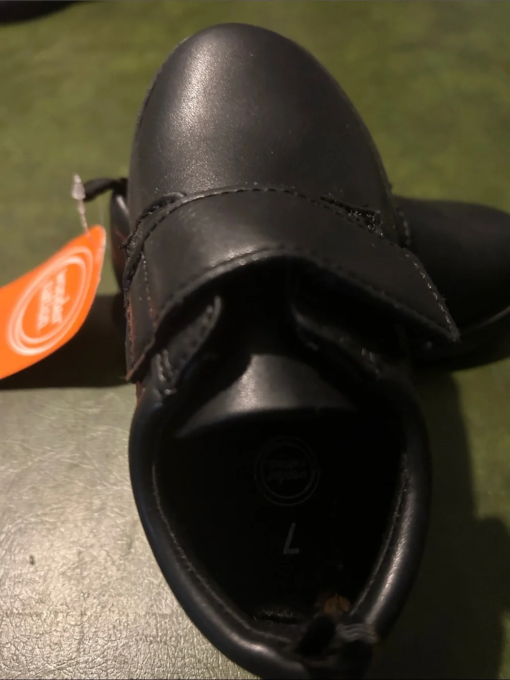 wonder nation Black Hook-and-Loop Kids Dress Shoes